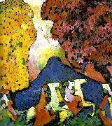 Wassily Kandinsky the blue mountain painting